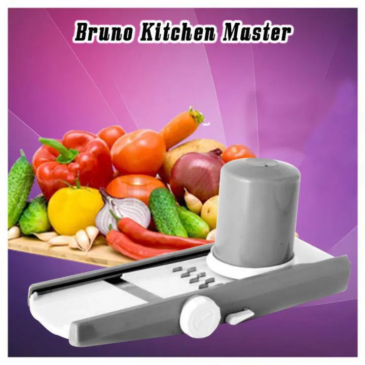 Vegetable Chopper Slicer Food & Onion Chopper Cuber Cutter Onion Dicer, Veggie Slicer Manual for Garlic, Cabbage, Carrot, Potato, Tomato, Fruit, Salad Bruno Vegetable Cutter Onion Slicer Slices Fries Cutter