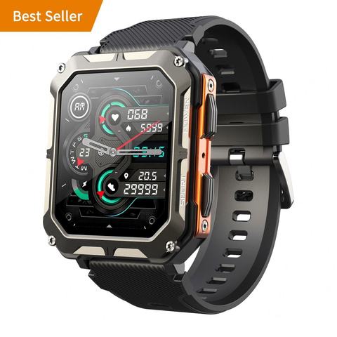 3ATM Newest 1.96 Inch Watch for Men Smart Watch 2024 QX11 Fitness Tracker Heart Rate with Blood Pressure Smartwatch