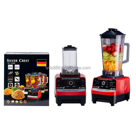 Heavy Duty Juice Fruit Mixeur 4500w Silver crest sc 1589 2 in 1 Fresh Juicer Smoothie Mixer Blender Machine six serrations