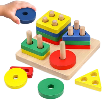 Trending Early Learning Educational Montessori Toys Wooden Baby Intellectual Development Toys for 1 to 3-year-old Boys Girls