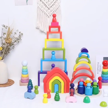 Trending Early Learning Educational Montessori Toys Wooden Baby Intellectual Development Toys for 1 to 3-year-old Boys Girls