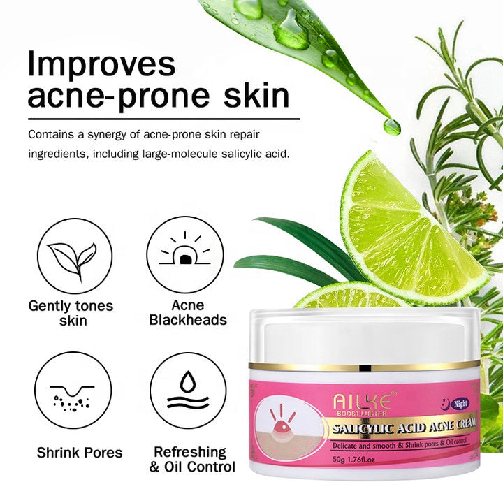 High Quality Facial Moisturizer Salicylic Acid Acne Scar Removal Cream Best Organic Anti Acne Face Cream