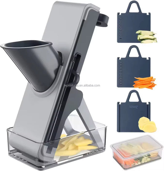 Pro Multifunctional Manual Food Salad Slicer Hand Shredding Machine Veggie Cutter Vegetable Chopper With Stainless Steel Blade