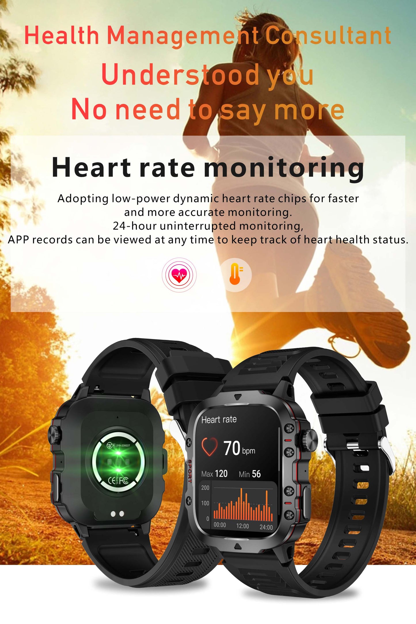 3ATM Newest 1.96 Inch Watch for Men Smart Watch 2024 QX11 Fitness Tracker Heart Rate with Blood Pressure Smartwatch