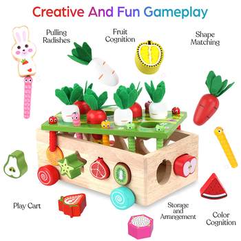 Trending Early Learning Educational Montessori Toys Wooden Baby Intellectual Development Toys for 1 to 3-year-old Boys Girls