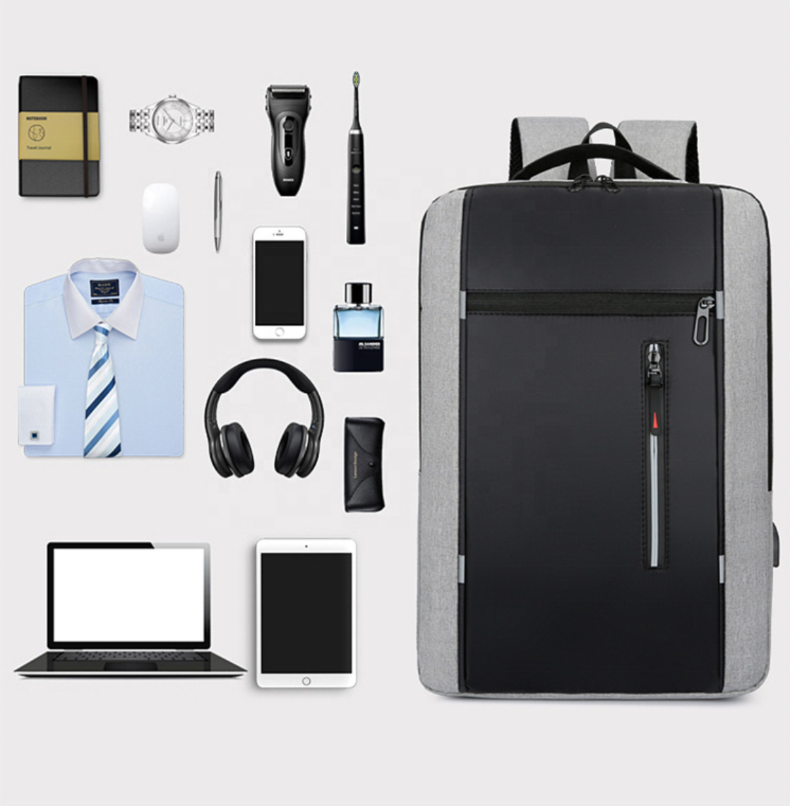 Custom Logo Office Backpack Business School Bag Casual Large Capacity Laptop Usb Charging Backpack Waterproof For Men