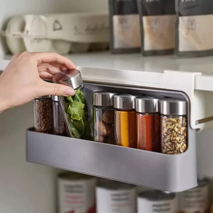 Wall Mounted Under Shelf Spice Storage Rack