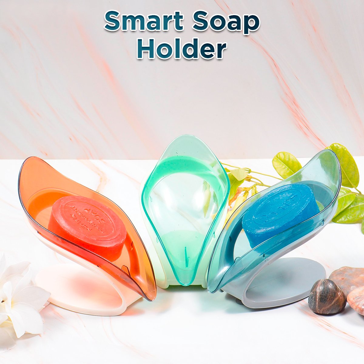 Leaf Style Smart Soap Dish Holder.